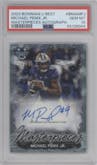 Michael Penix Jr. from the 2023 Bowman University's Best  set graded by PSA and given an overall grade of 10.