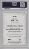 Michael Penix Jr. from the 2023 Bowman University's Best  set graded by PSA and given an overall grade of 10.