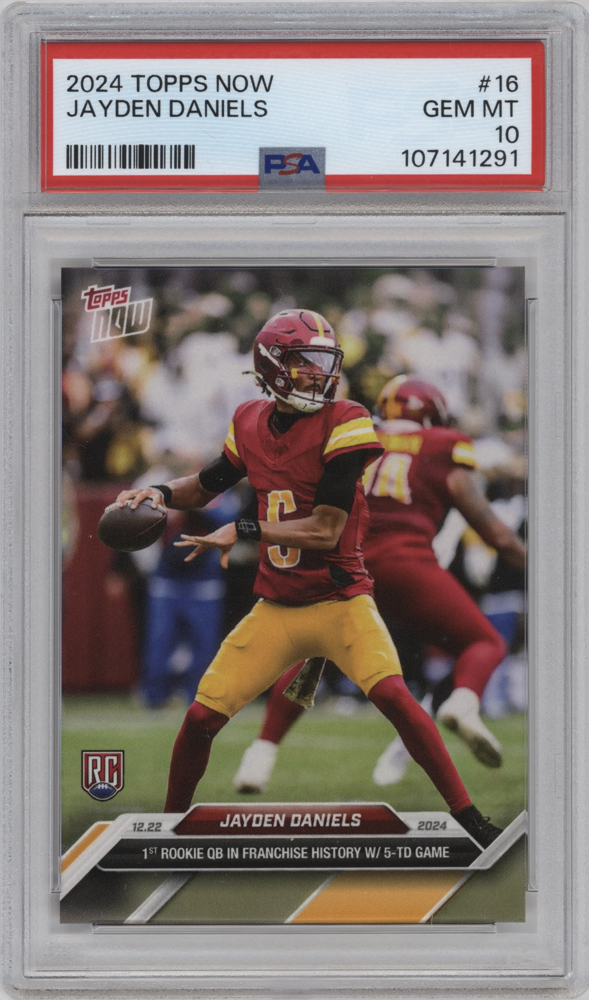 2024 Topps Now Jayden Daniels PSA 10