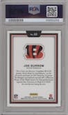 Joe Burrow from the 2023 Panini Obsidian set graded by PSA and given an overall grade of 9.