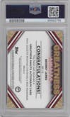Bronny James from the 2023-24 Bowman Best University set graded by PSA and given an overall grade of 9.