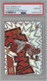 Travis Kelce from the 2024 Panini Absolute set graded by PSA and given an overall grade of 10.