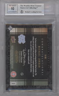Michael Jordan from the 2013-14 Upper Deck Exquisite set graded by Beckett and given an overall grade of 9.