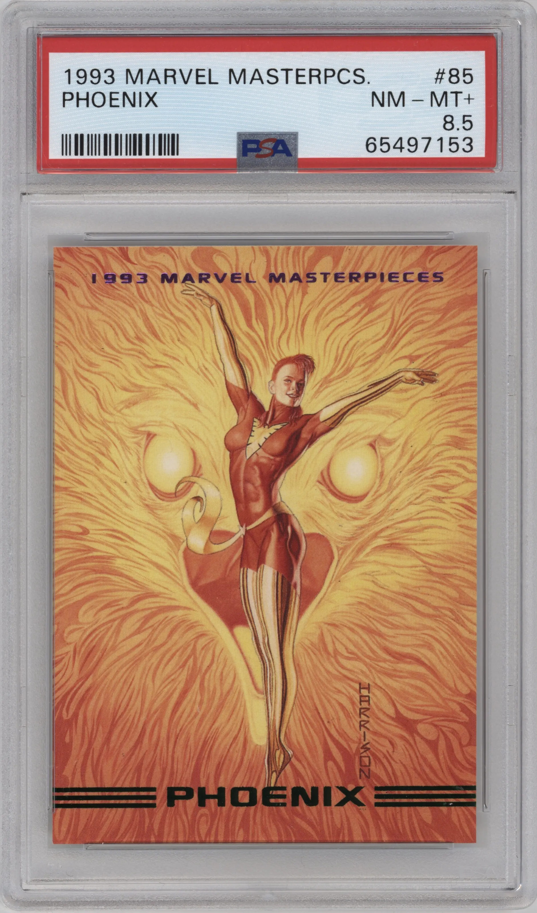 1993 SkyBox Marvel Masterpieces Phoenix PSA 8.5