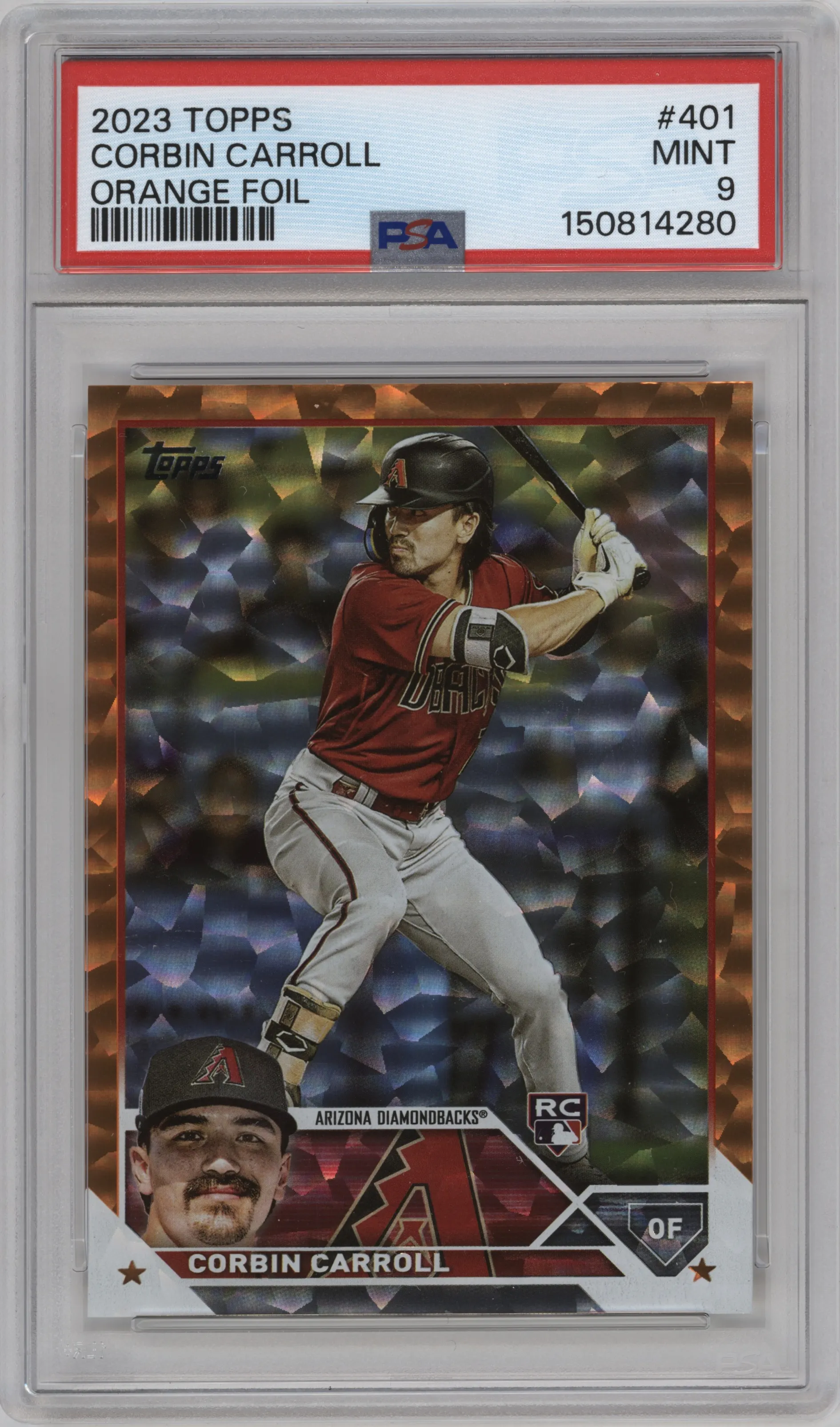 2023 Topps Series 2 Corbin Carroll Orange Foil PSA 9