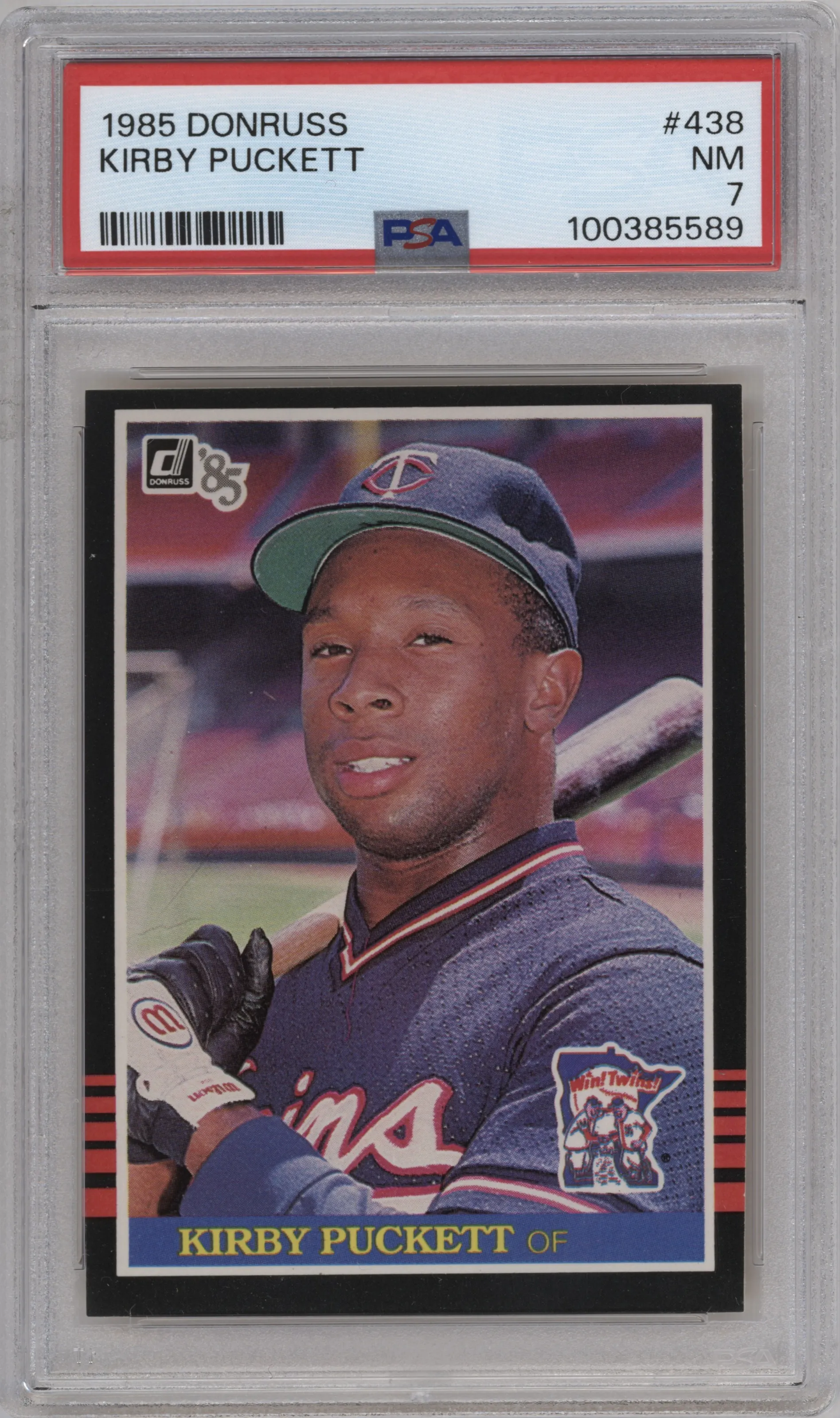 1985 Donruss Kirby Puckett PSA 7