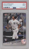 Aaron Judge from the 2017 Topps Now set graded by PSA and given an overall grade of 9.
