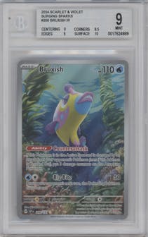 Bruxish from the 2024 Pokemon SV set graded by Beckett and given an overall grade of 9.