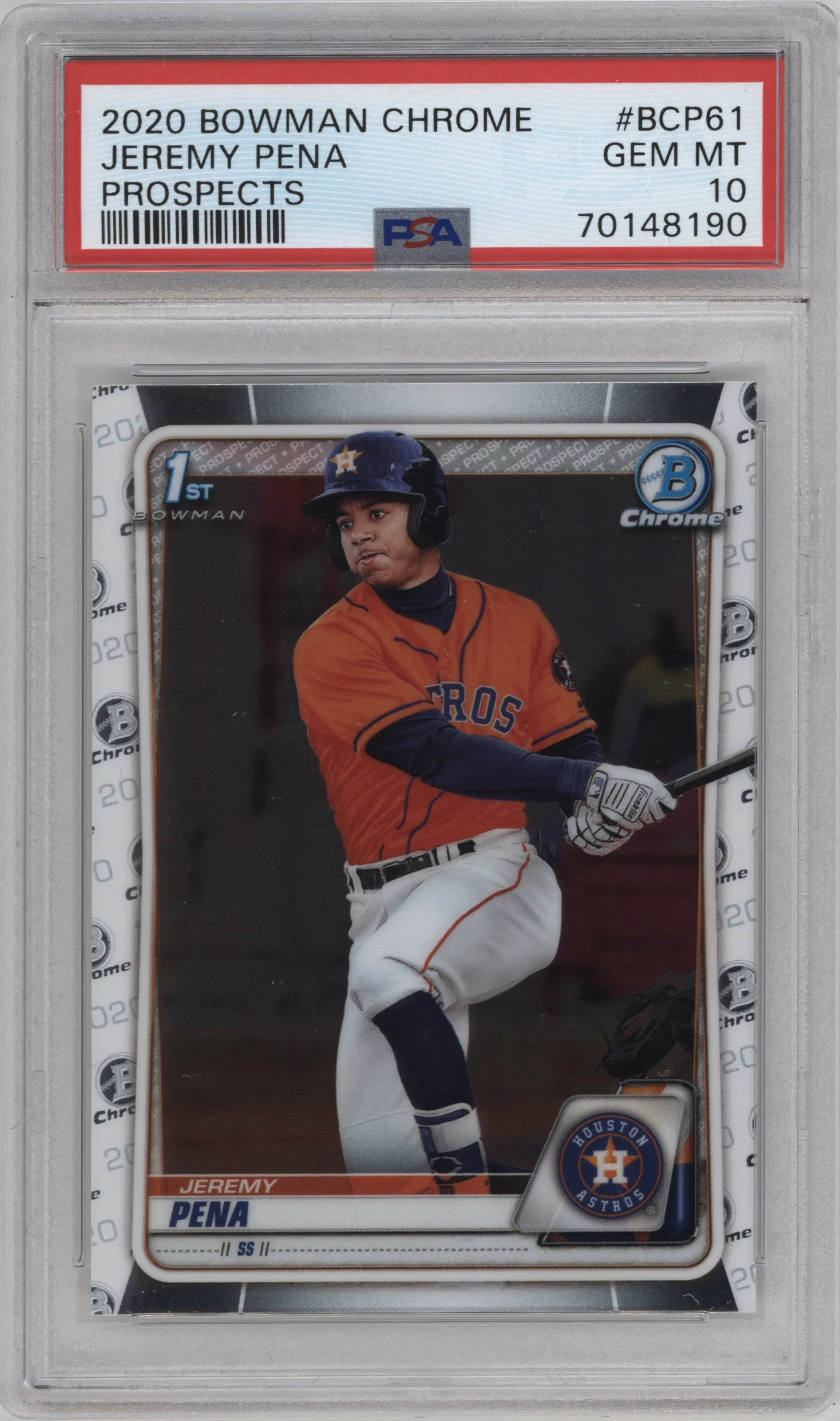 2020 Bowman Chr.Pros. Jeremy Pena PSA 10