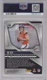 Bo Nix from the 2024 Panini Prizm set featuring a Disco parallel graded by PSA and given an overall grade of 9.