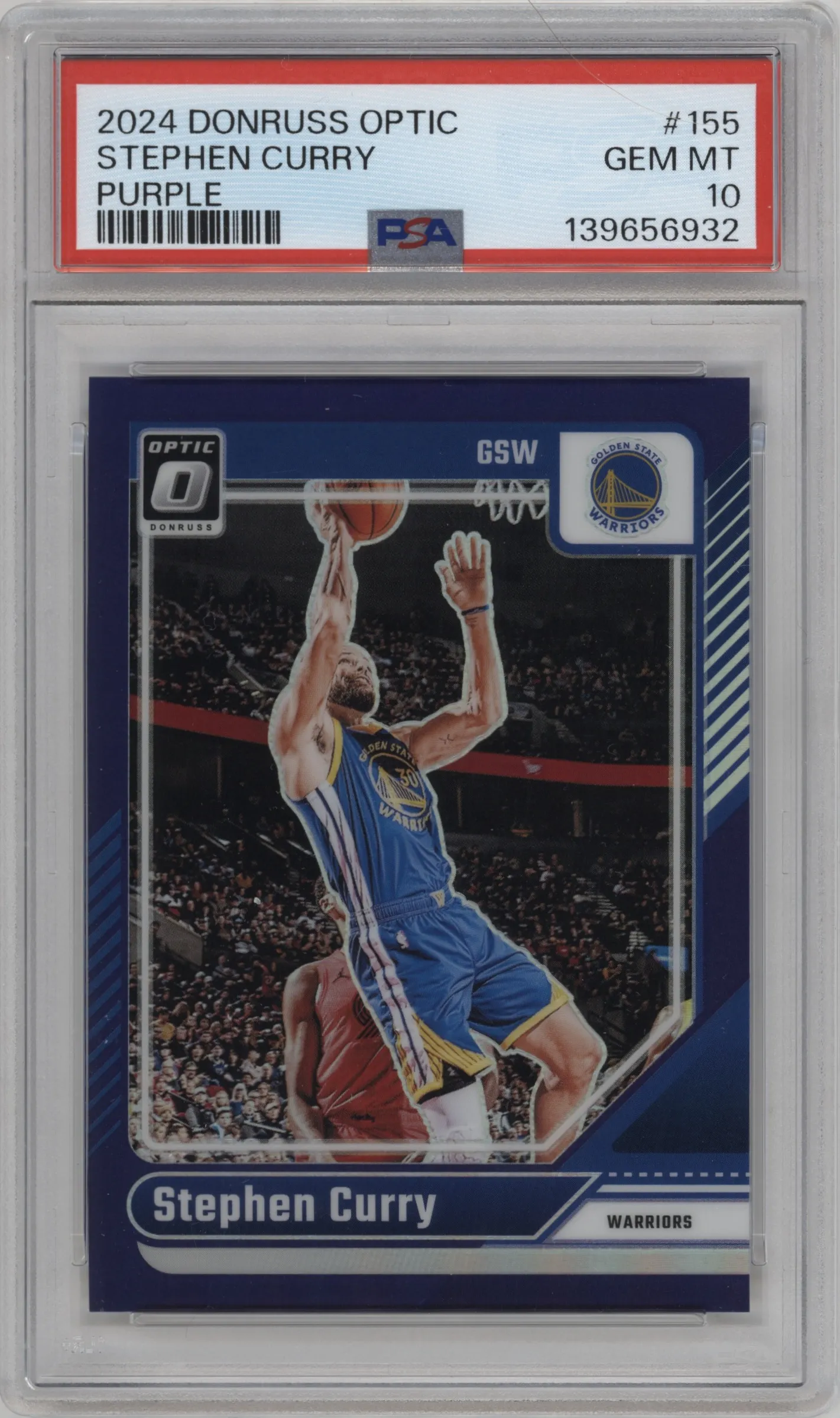 2024 Donruss Optic Stephen Curry Purple PSA 10