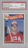 Mark McGwire from the 1985 Topps set graded by PSA and given an overall grade of 7.