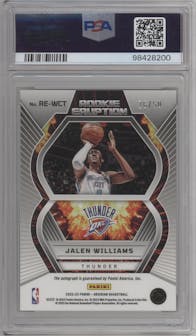 Jalen Williams from the 2022-23 Panini Obsidian set featuring a Electric Etch Orange parallel graded by PSA and given an overall grade of 9.