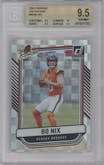 Bo Nix from the 2024 Donruss set graded by Beckett and given an overall grade of 9.5.