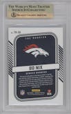 Bo Nix from the 2024 Donruss set graded by Beckett and given an overall grade of 9.5.