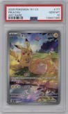 Pikachu from the 2025 Pokemon SV Chinese set graded by PSA and given an overall grade of 10.