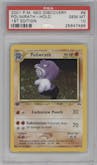 Poliwrath from the 2001 Pokemon Neo Genesis set graded by PSA and given an overall grade of 10.