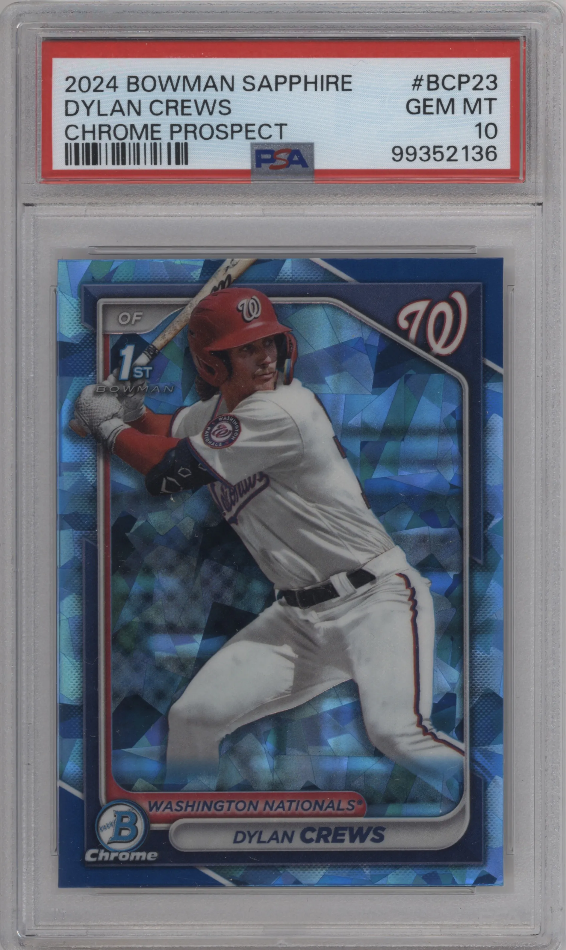 2024 Bowman Sapphire Edition Dylan Crews PSA 10