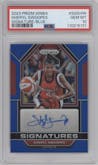 Sheryl Swoopes from the 2023 Panini Prizm WNBA set featuring a Blue Prizm parallel graded by PSA and given an overall grade of 10.
