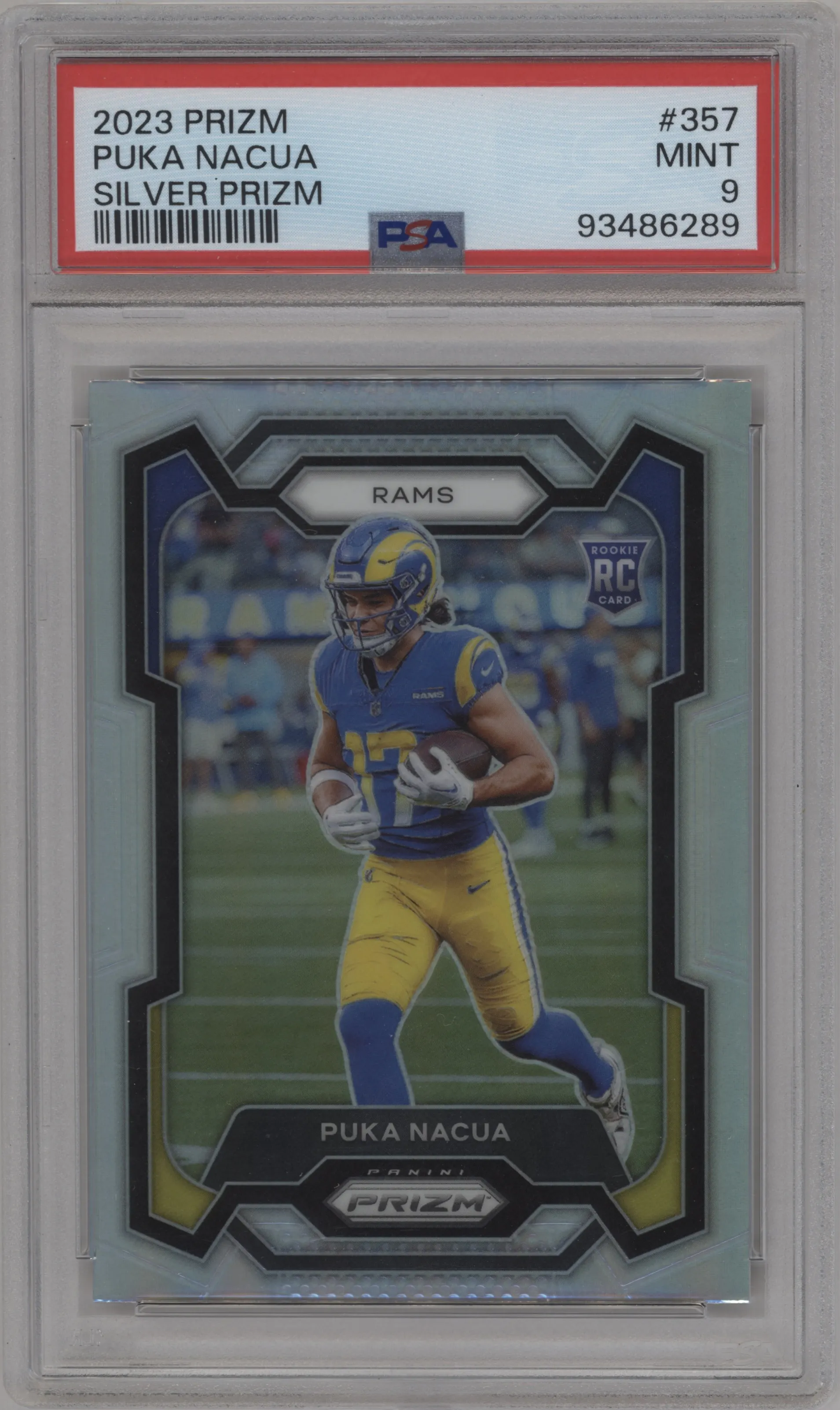 2023 Panini Prizm Puka Nacua Silver Prizm #357 PSA 9