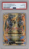 M Charizard EX from the 2016 Pokemon XY set graded by PSA and given an overall grade of 10.