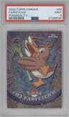 Farfetch'd from the 2000 Pokemon set graded by PSA and given an overall grade of 9.