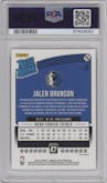 Jalen Brunson from the 2018-19 Panini Donruss Optic set featuring a Hyper Pink parallel graded by PSA and given an overall grade of 9.