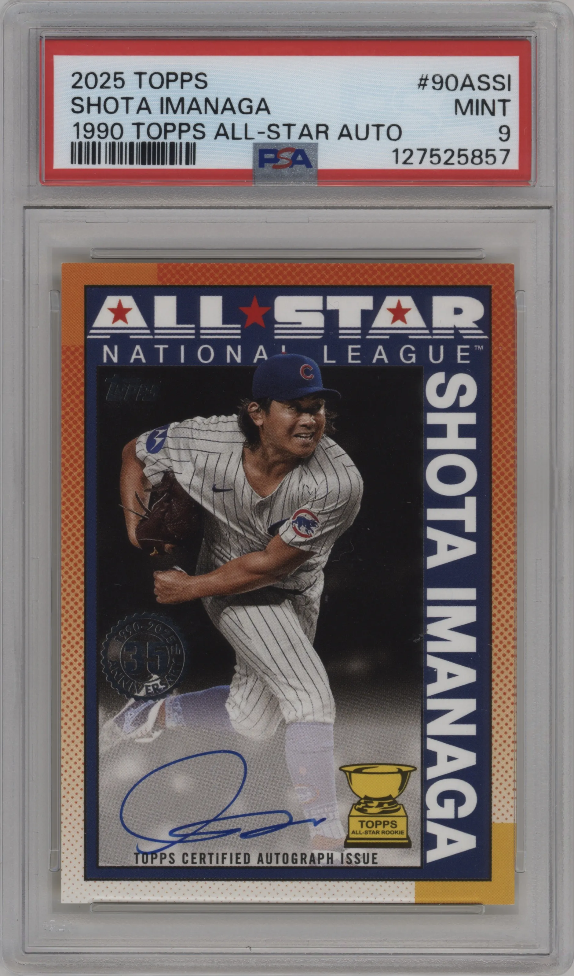 2025 Topps '90 35th Anniv.AS.Au. Shota Imanaga PSA 9