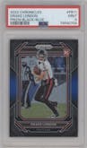 Drake London from the 2022 Panini Chronicles set featuring a Blue parallel graded by PSA and given an overall grade of 9.