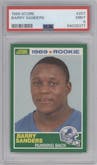 Barry Sanders from the 1989 Score set graded by PSA and given an overall grade of 9.