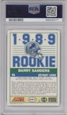 Barry Sanders from the 1989 Score set graded by PSA and given an overall grade of 9.
