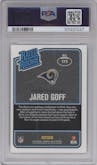 Jared Goff from the 2016 Panini Donruss Optic set featuring a Holo parallel graded by PSA and given an overall grade of 10.