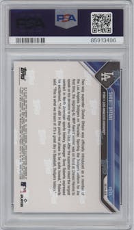 Shohei Ohtani from the 2023-24 Topps Now Off-Season set graded by PSA and given an overall grade of 10.