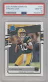 Jordan Love from the 2020 Panini Donruss set graded by PSA and given an overall grade of 10.