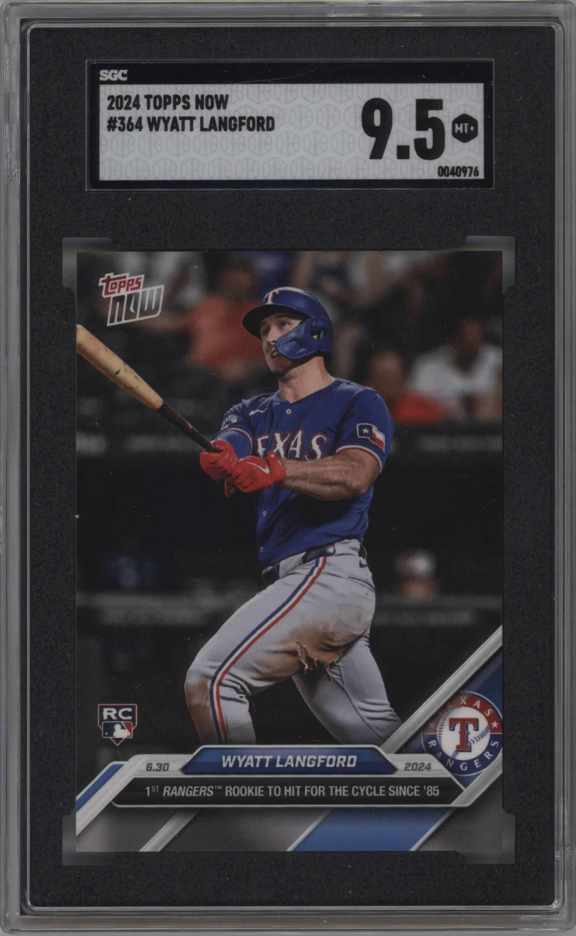 2024 Topps Now Wyatt Langford #364 SGC 9.5