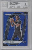 Stephon Castle from the 2024-25 Panini Prizm set featuring a Blue Shimmer  parallel graded by Beckett and given an overall grade of 8.