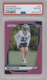 Cooper DeJean from the 2024 Panini Prizm set featuring a Pink Prizm parallel graded by PSA and given an overall grade of 10.