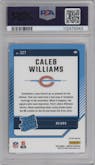 Caleb Williams from the 2024 Donruss set featuring a Pink parallel graded by PSA and given an overall grade of 10.