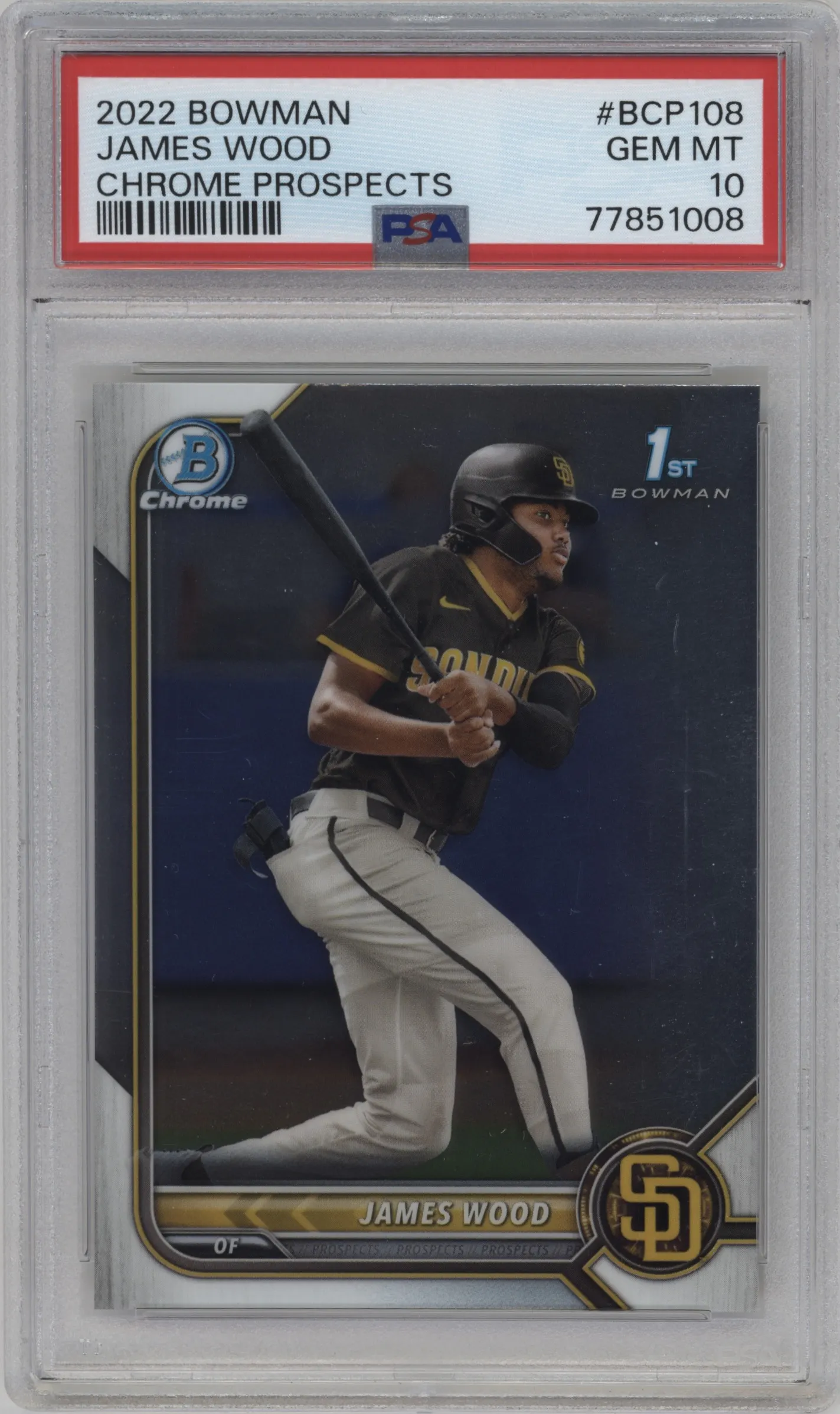 2022 Bowman Chr.Pros. James Wood PSA 10