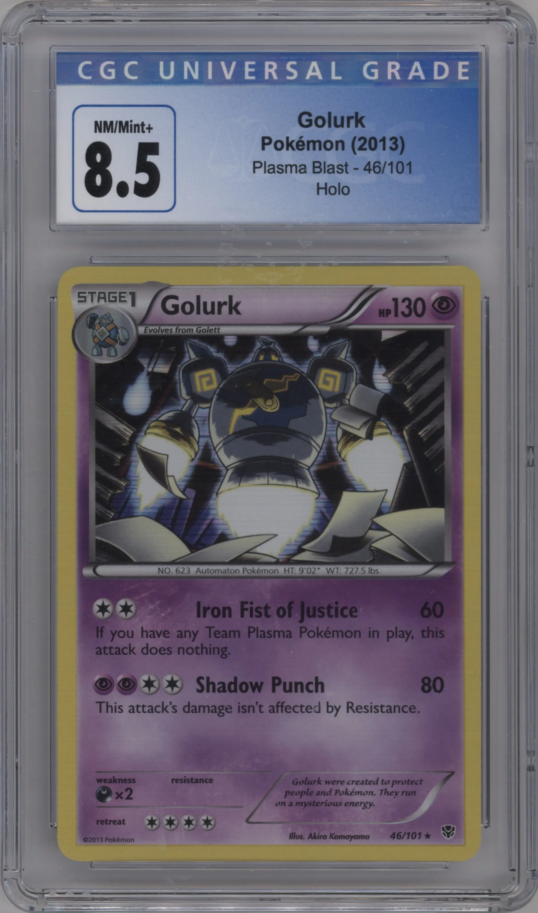 2013 Pokemon B&W Plasma Blast Golurk CGC 8.5