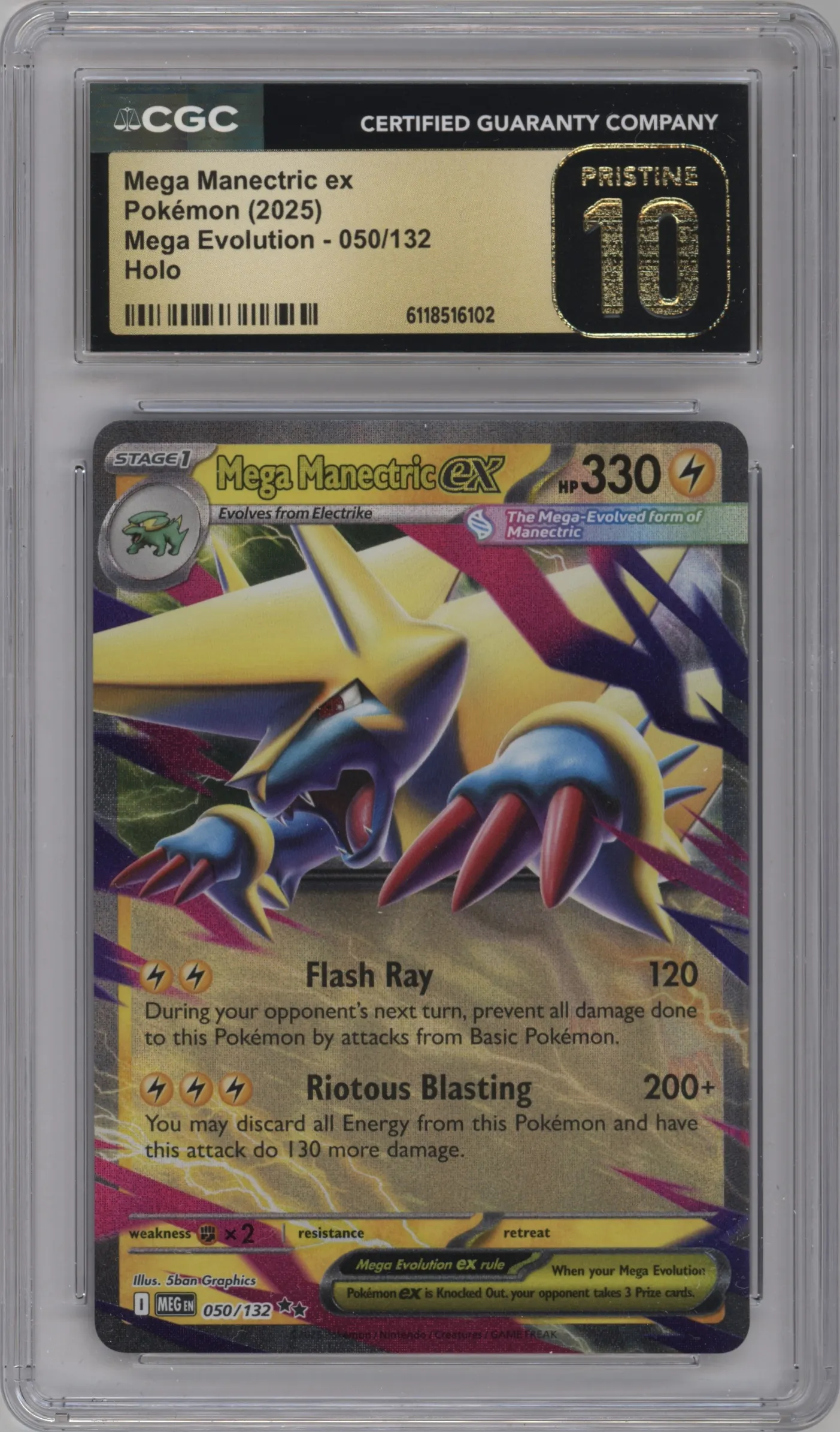2025 Pokemon Mega Evolution Mega Manectric ex CGC 10