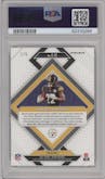 Najee Harris from the 2021 Panini Prizm set featuring a Gold Vinyl parallel graded by PSA and given an overall grade of 10.