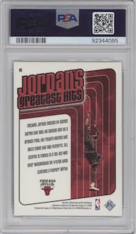 Michael Jordan from the 1999-00 Upper Deck Ultimate Victory set graded by PSA and given an overall grade of 9.