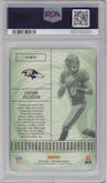 Lamar Jackson from the 2020 Panini Contenders set graded by PSA and given an overall grade of 10.
