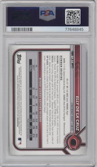Elly De La Cruz from the 2022 Bowman set graded by PSA and given an overall grade of 10.
