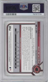 Elly De La Cruz from the 2022 Bowman set graded by PSA and given an overall grade of 9.