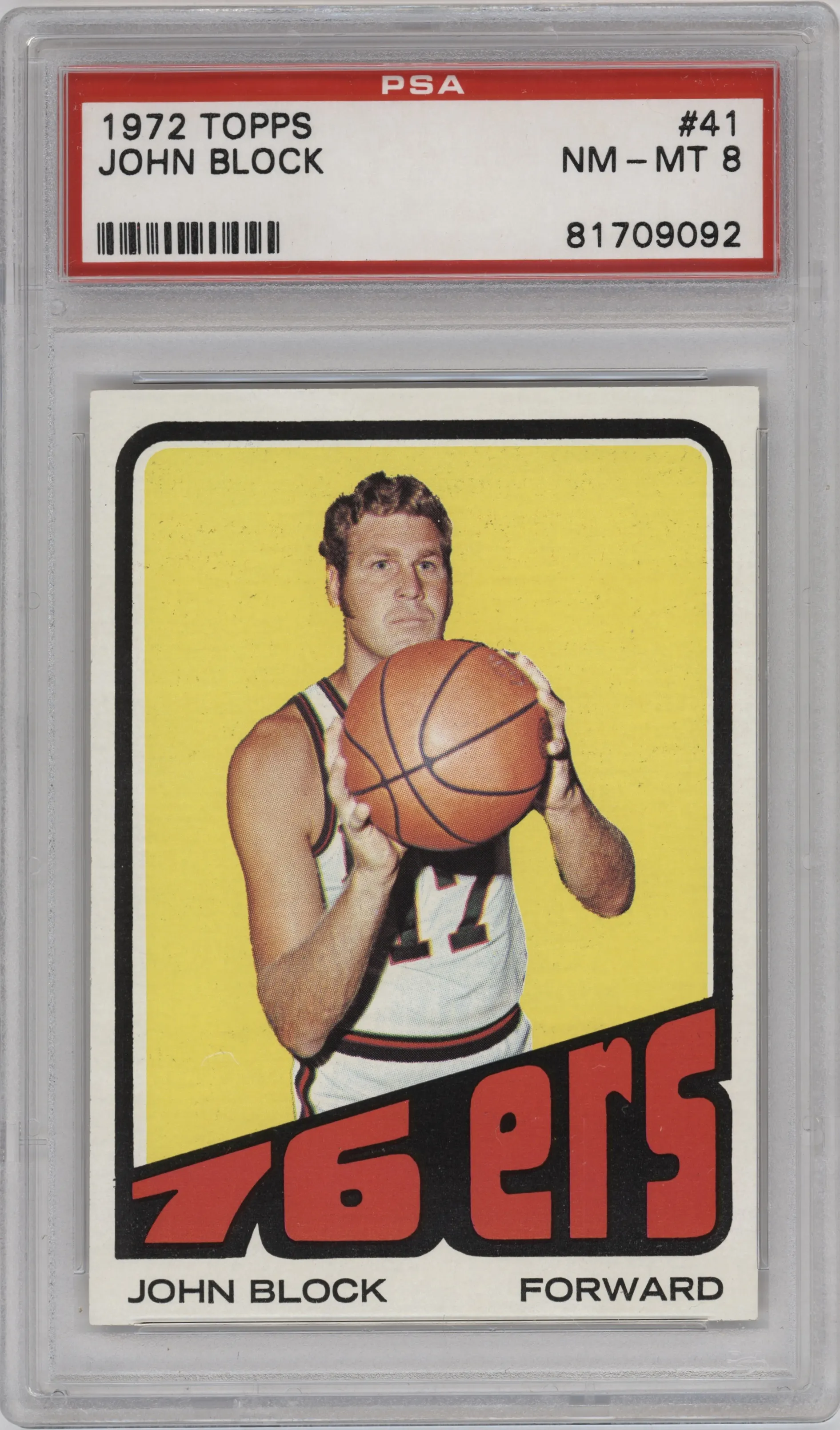 1972 Topps Basketball John Block PSA 8
