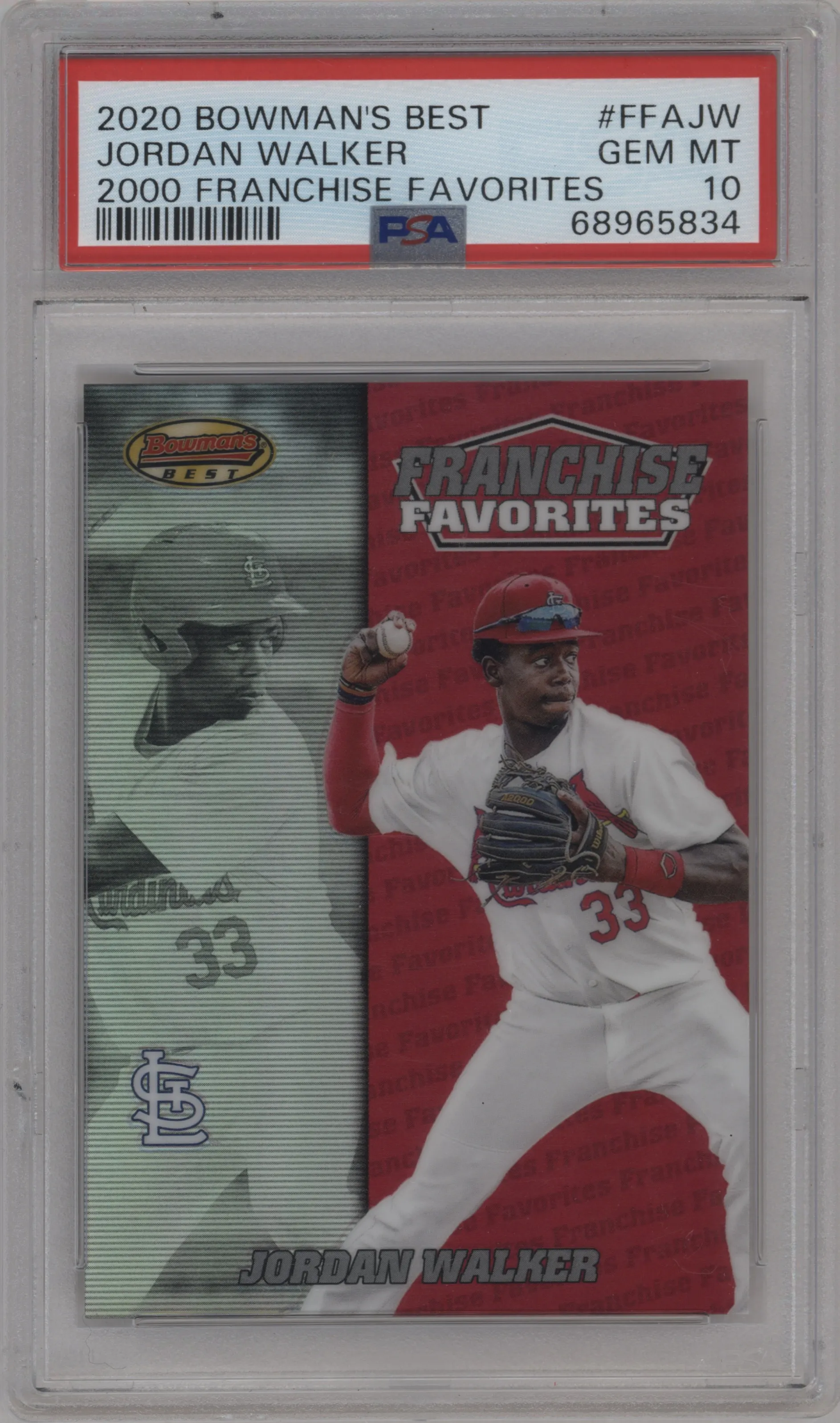 2020 Bowman’s Best 2000 Franchise Favorites Jordan Walker PSA 10