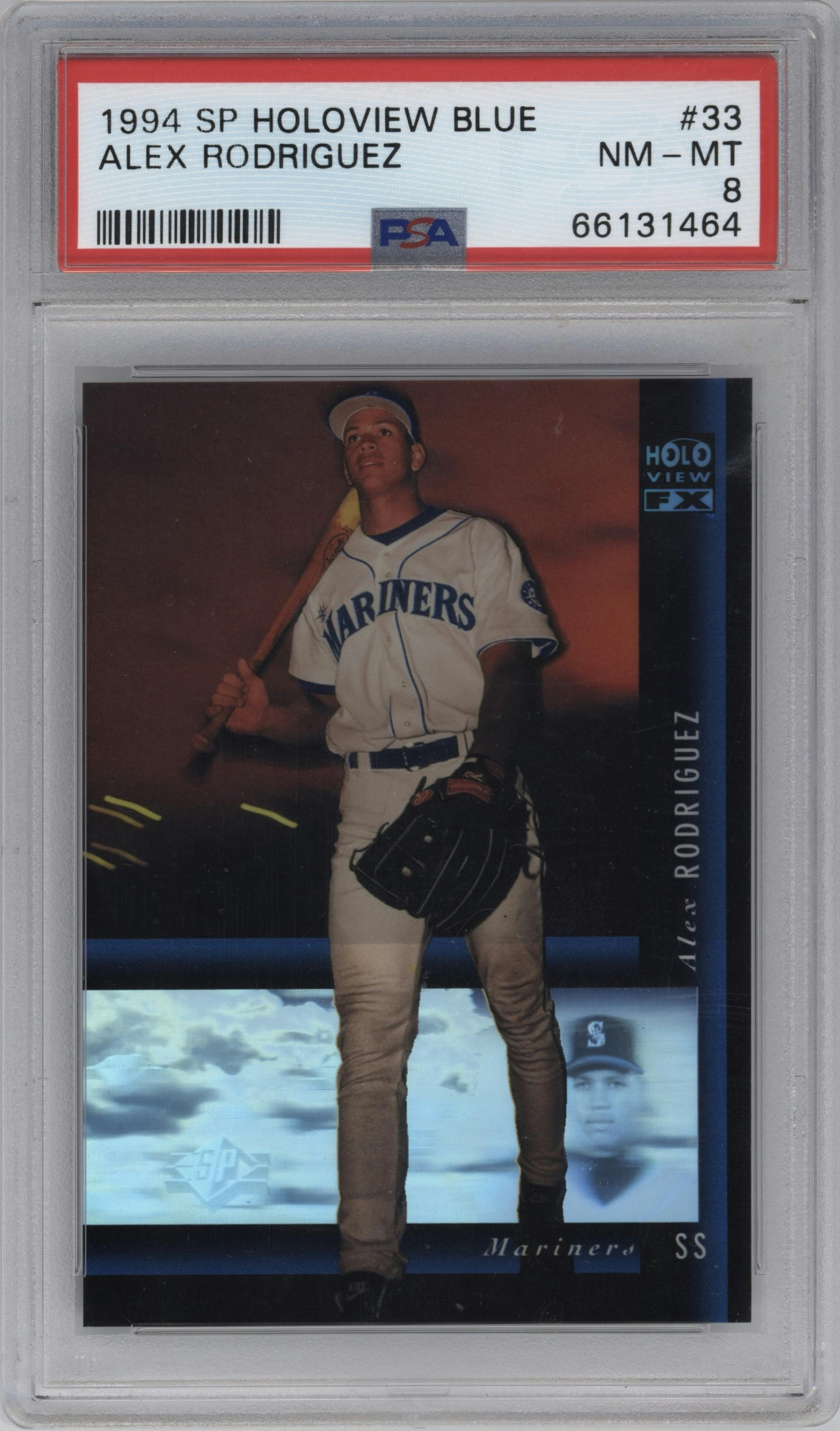Alex Rodriguez from the 1994 SP set graded by PSA and given an overall grade of 8.