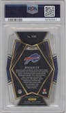 Jim Kelly from the 2021 Panini Select set featuring a Die-Cut Zebra parallel graded by PSA and given an overall grade of 9.